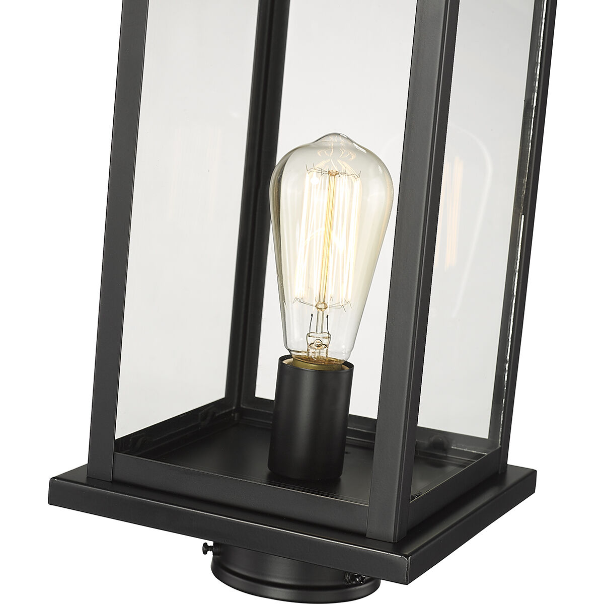 Bowton 1 Light 15.5 inch Powder Coated Black Outdoor Post Lantern